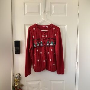 Pappagallo Red Knit Christmas Sweater